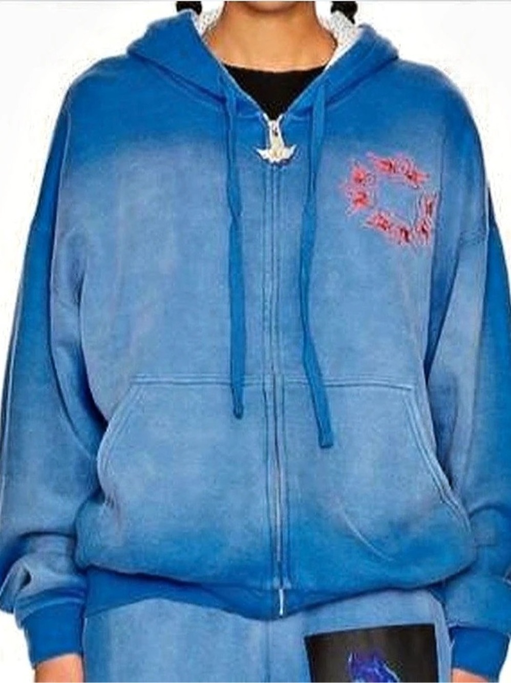 Boys Lie Electric Love Blue Zip Hoodie